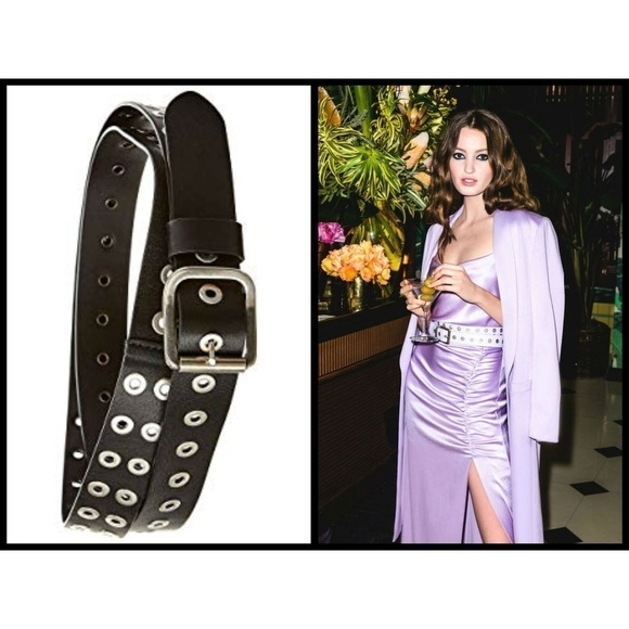 ?ALICE + OLIVIA? Eve Double Wrap Belt in Black main image 9